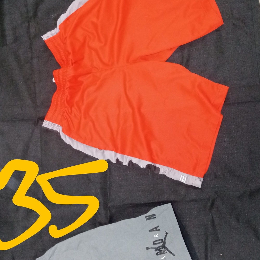 Diadora Men's Athletic Shorts - Orange and Gray